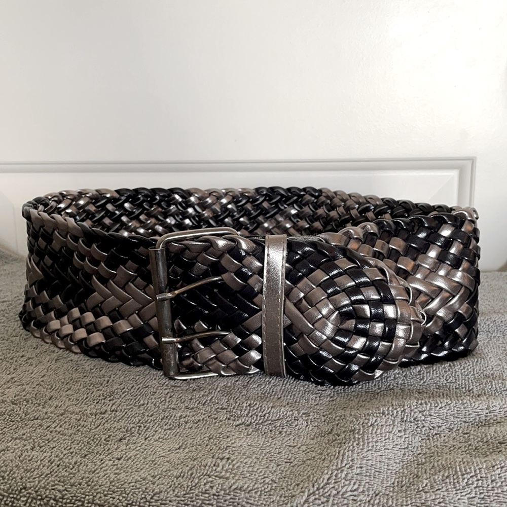 Metallic Braided Plastic Belt
